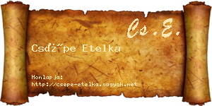 Csépe Etelka névjegykártya
