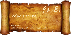 Csépe Etelka névjegykártya