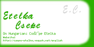 etelka csepe business card